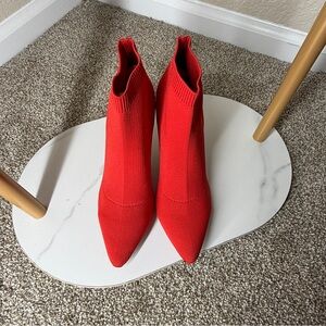 Forever 21 Vibrant Red Ankle Booties